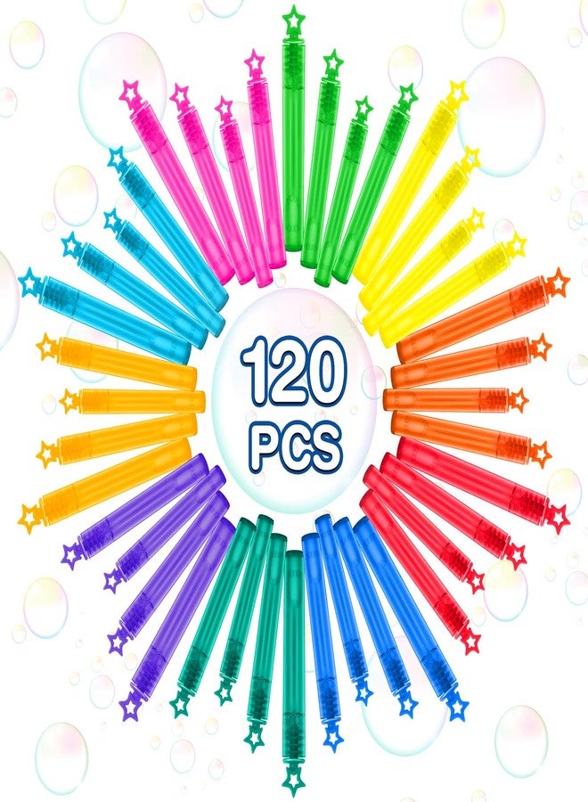 Jumlys 120 Pcs Mini Bubble Wands in 10 Colors, Bulk Party Favors for Kids, Themed Birthday, Christmas, New Year, Valentine, Carnival, School Classroom Prizes for Boys & Girls, Ideal Goodies Bags Stuffers - Image 2